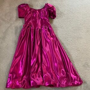 Alfred Angelo Magenta Satin Wedding Dress